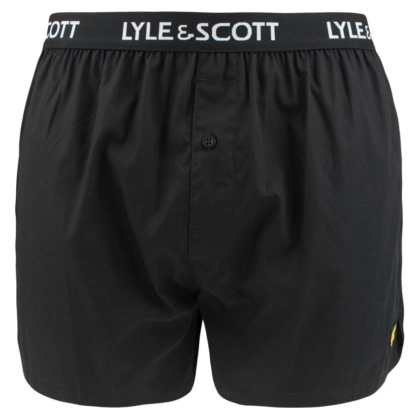 Lyle & Scott 2-pack Wijde Boxershorts Dylan Zwart 3 Lyle & Scott 2-pack Wijde Boxershorts Dylan Zwart - Afbeelding 3
