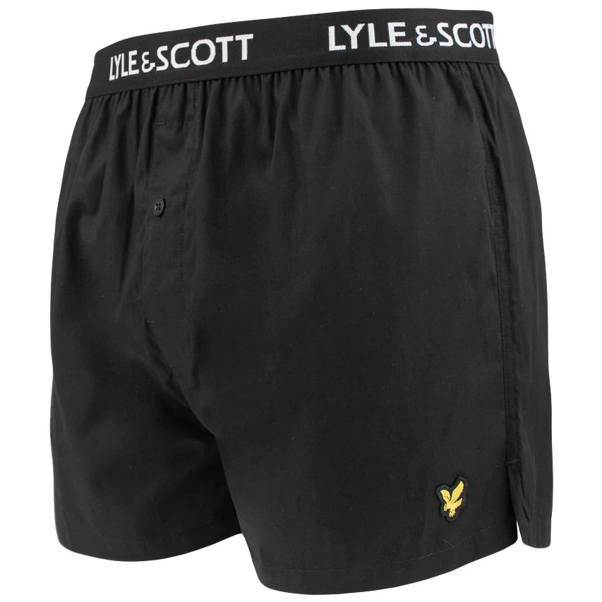 Lyle & Scott 2-pack Wijde Boxershorts Dylan Zwart 2 Lyle & Scott 2-pack Wijde Boxershorts Dylan Zwart - Afbeelding 2