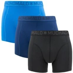 Muchachomalo 3-pack Microfiber Boxers Blauw & Zwart II
