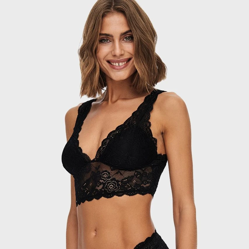 ONLY Dames Bralette Kant Chloe Zwart 5 ONLY Dames Bralette Kant Chloe Zwart - Afbeelding 5