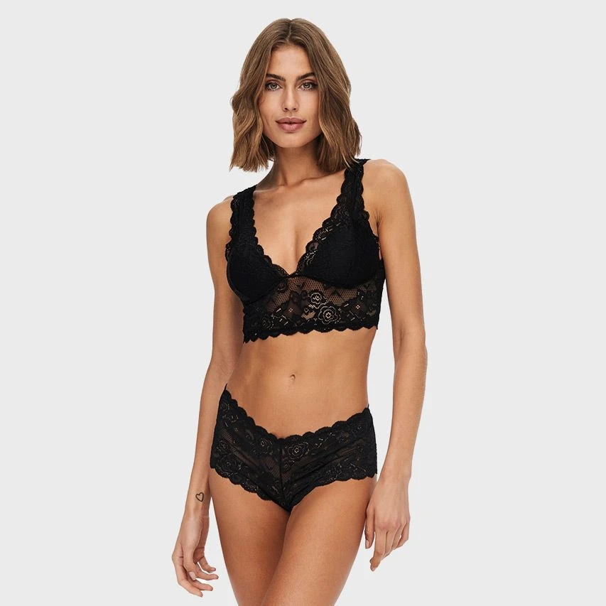 ONLY Dames Bralette Kant Chloe Zwart 3 ONLY Dames Bralette Kant Chloe Zwart - Afbeelding 3