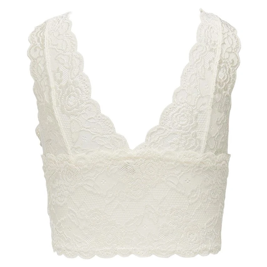 ONLY Dames Bralette Kant Chloe Wit 2 ONLY Dames Bralette Kant Chloe Wit - Afbeelding 2