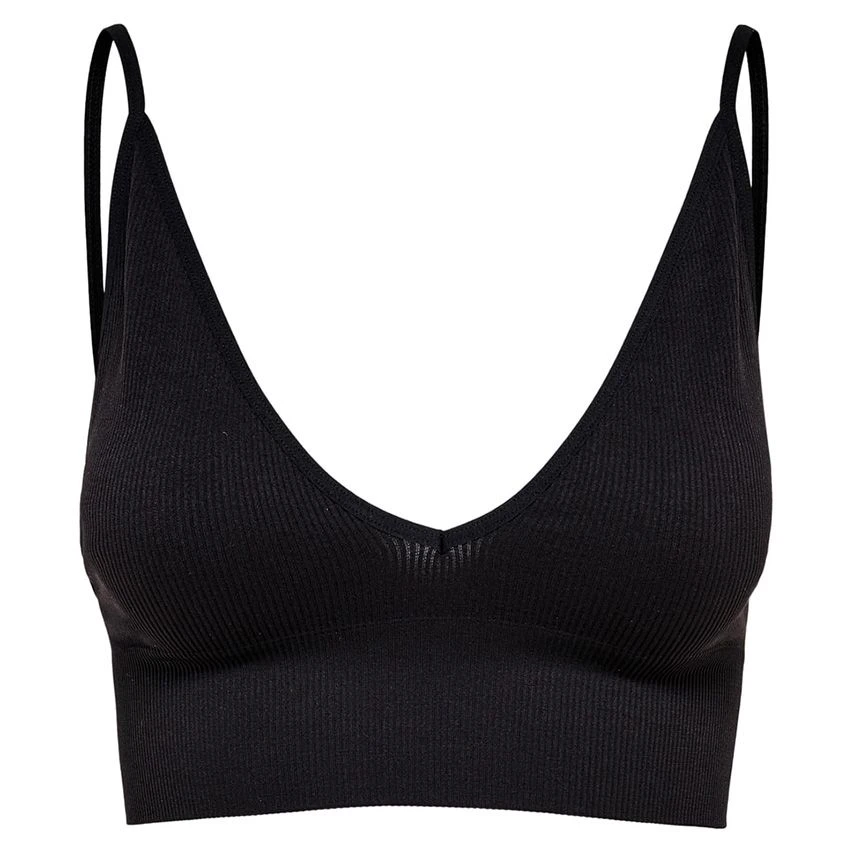 ONLY Dames Seamless Bralette Rib Vicky Zwart 1 ONLY Dames Seamless Bralette Rib Vicky Zwart