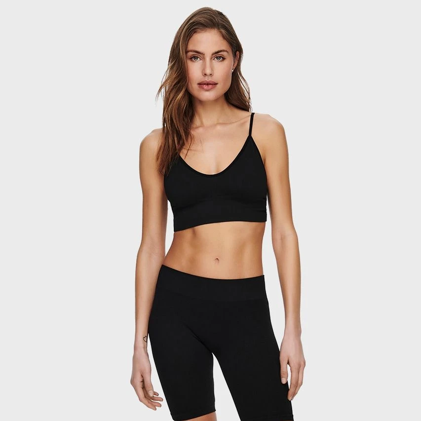 ONLY Dames Seamless Bralette Rib Vicky Zwart 2 ONLY Dames Seamless Bralette Rib Vicky Zwart - Afbeelding 2
