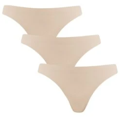 ONLY Dames 3-pack Microfiber Strings Tracy Bonded Beige