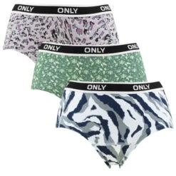 ONLY Dames 3-pack Hipsters Liga Multi