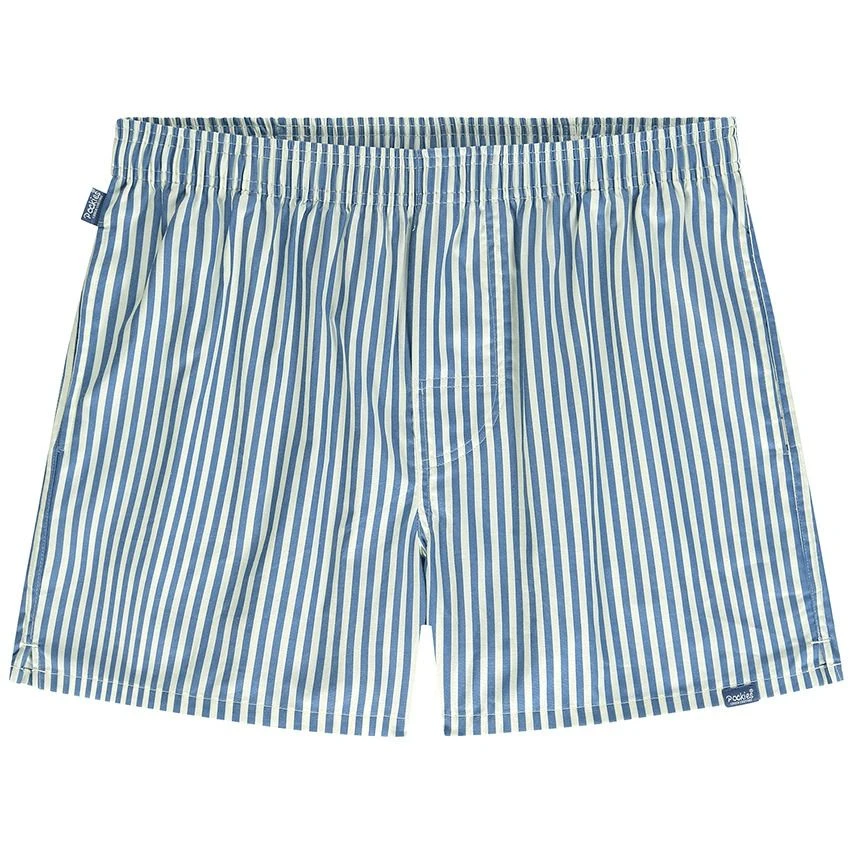 Pockies Wijde Boxershort Striped Blauw 1 Pockies Wijde Boxershort Striped Blauw