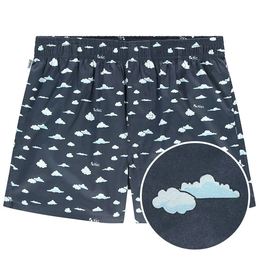 Pockies Wijde Boxershort Clouds Blauw 1 Pockies Wijde Boxershort Clouds Blauw
