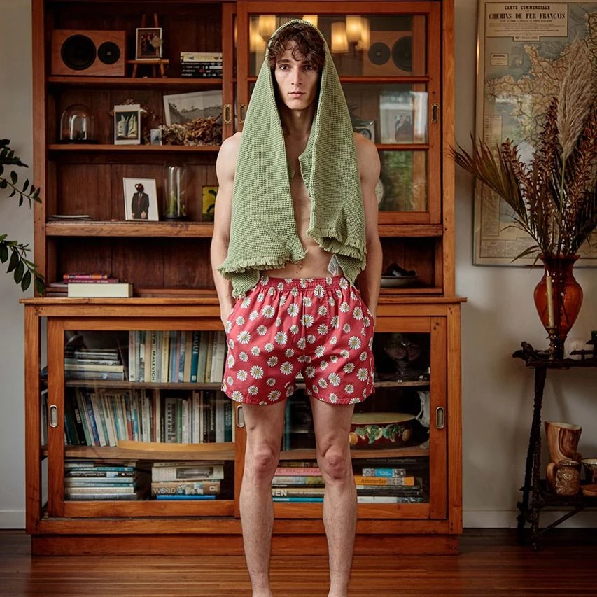 Pockies Wijde Boxershort Flowers Rood 2 Pockies Wijde Boxershort Flowers Rood - Afbeelding 2