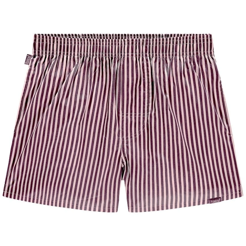 Pockies Wijde Boxershort Striped Rood & Roze 1 Pockies Wijde Boxershort Striped Rood & Roze