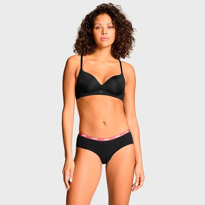 PUMA Dames 3-pack Mini Boxershorts Basic Combi Zwart II 3 PUMA Dames 3-pack Mini Boxershorts Basic Combi Zwart II - Afbeelding 3