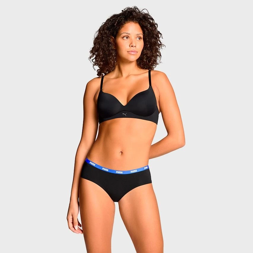 PUMA Dames 3-pack Mini Boxershorts Basic Combi Zwart II 2 PUMA Dames 3-pack Mini Boxershorts Basic Combi Zwart II - Afbeelding 2