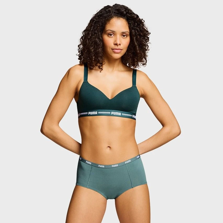 PUMA Dames 3-pack Mini Boxershorts Basic Groen & Zwart 5 PUMA Dames 3-pack Mini Boxershorts Basic Groen & Zwart - Afbeelding 5