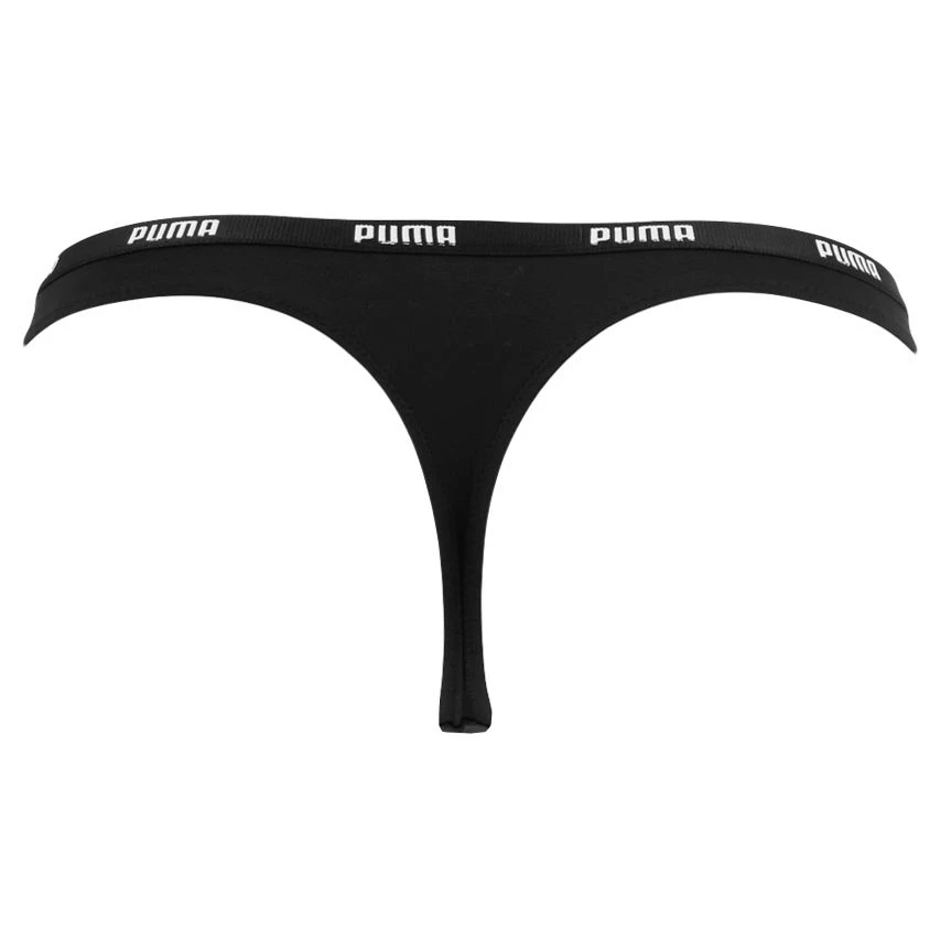 PUMA Dames 6-pack Strings Zwart 2 PUMA Dames 6-pack Strings Zwart - Afbeelding 2