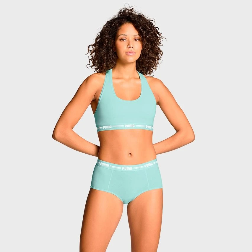 PUMA Dames 2-pack Cotton Modal Mini Boxershorts Blauw II 2 PUMA Dames 2-pack Cotton Modal Mini Boxershorts Blauw II - Afbeelding 2