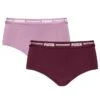 PUMA Dames 2-pack Cotton Modal Mini Boxershorts Paars & Roze