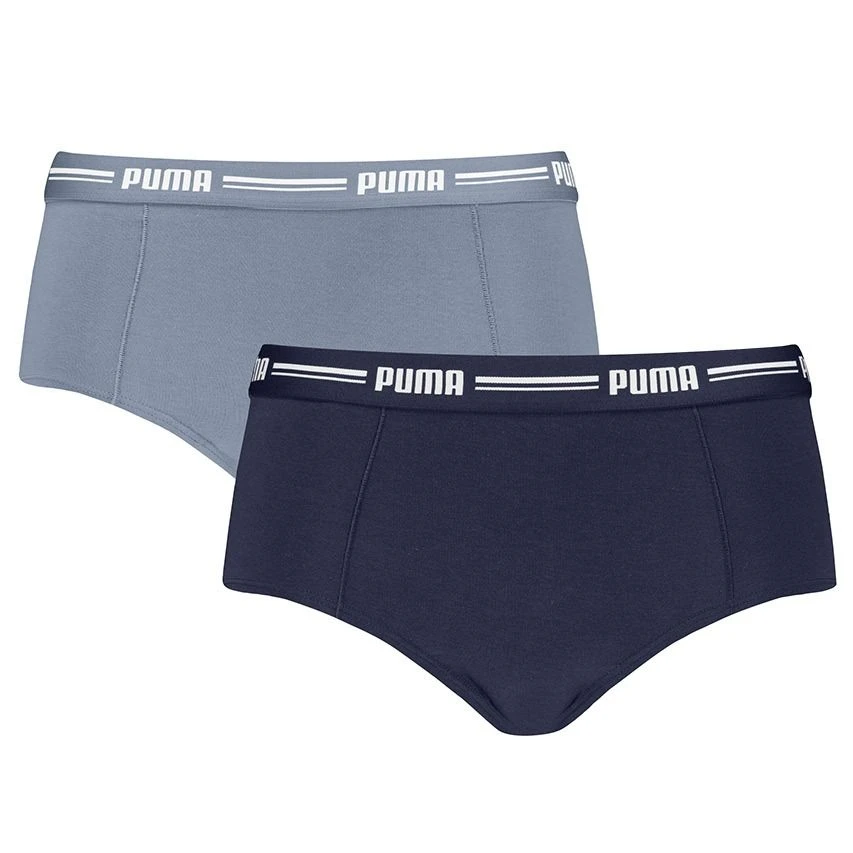PUMA Dames 2-pack Cotton Modal Mini Boxershorts Blauw III 1 PUMA Dames 2-pack Cotton Modal Mini Boxershorts Blauw III