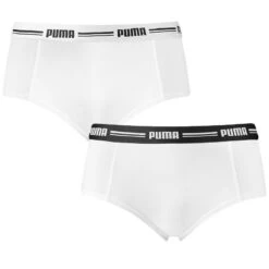 PUMA Dames 2-pack Cotton Modal Mini Boxershorts Wit