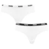 PUMA Dames Everyday 2-pack Microfiber Brazilians Wit