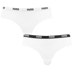 PUMA Dames Everyday 2-pack Microfiber Brazilians Wit