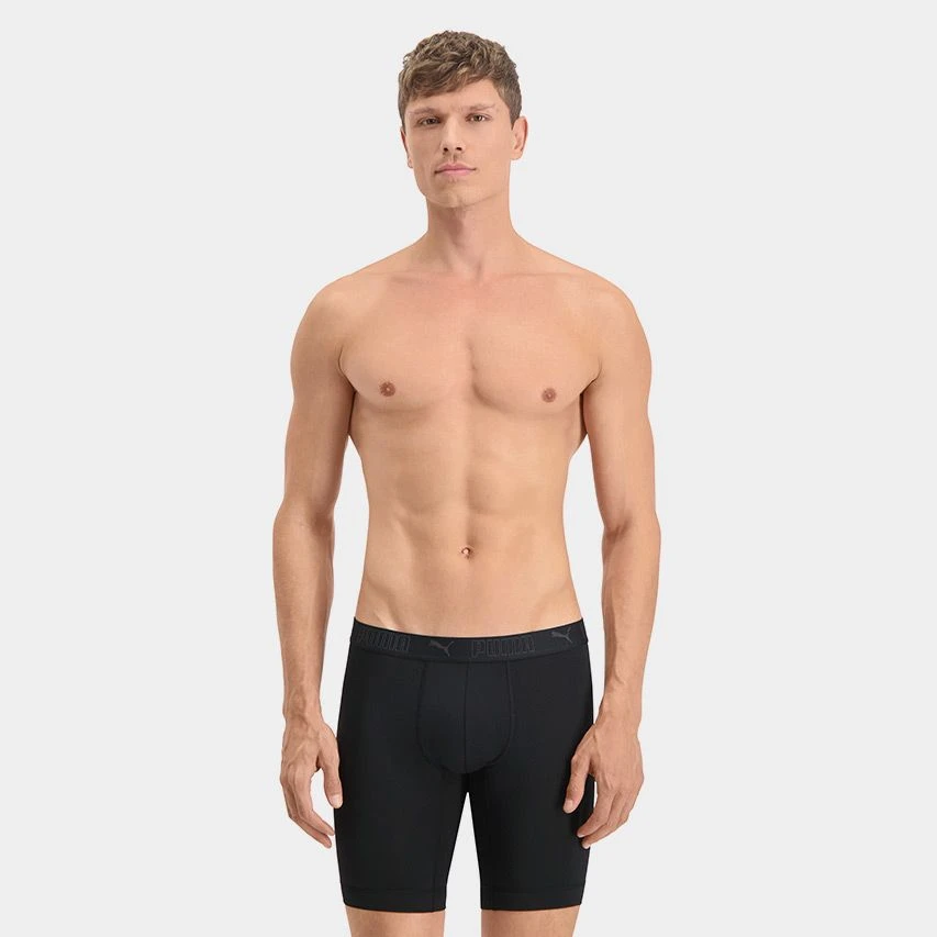 PUMA Sport 2-pack Microfiber Long Boxers Zwart 2 PUMA Sport 2-pack Microfiber Long Boxers Zwart - Afbeelding 2