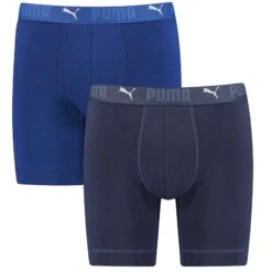 PUMA Sport 2-pack Cotton Long Boxers Blauw