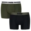 PUMA 2-pack Boxers Everyday Placed Logo Zwart & Groen