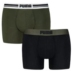 PUMA 2-pack Boxers Everyday Placed Logo Zwart & Groen