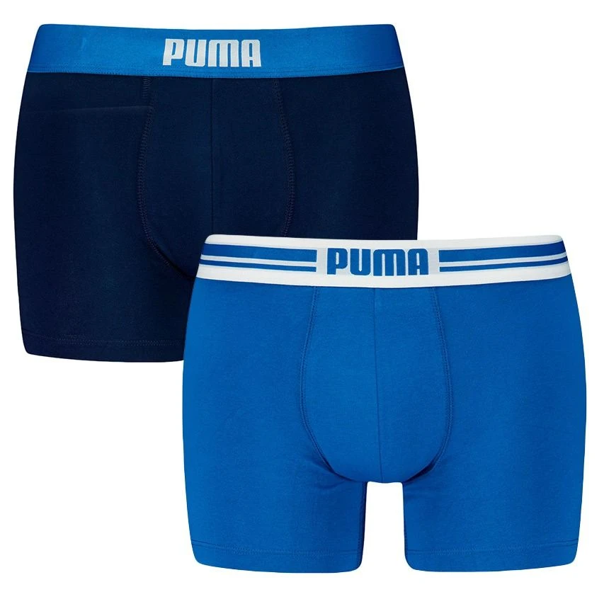 PUMA 2-pack Boxers Everyday Placed Logo Blauw 1 PUMA 2-pack Boxers Everyday Placed Logo Blauw