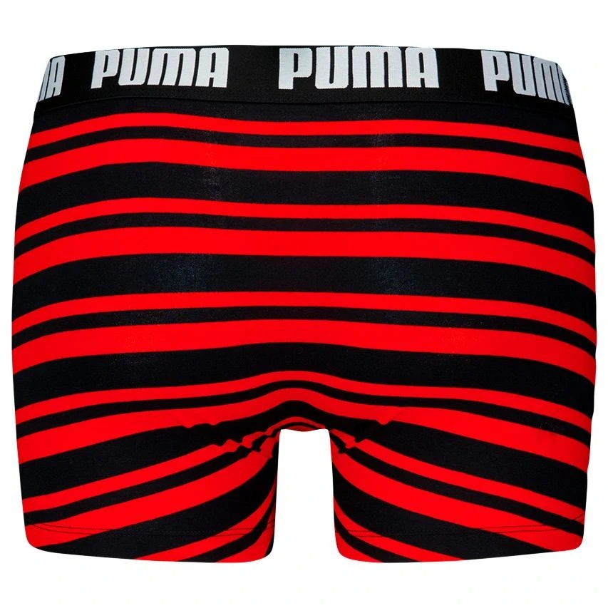 PUMA 2-pack Boxers Everyday Striped Zwart & Rood 6 PUMA 2-pack Boxers Everyday Striped Zwart & Rood - Afbeelding 6