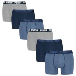PUMA 6-pack Boxers Everyday Blauw & Grijs
