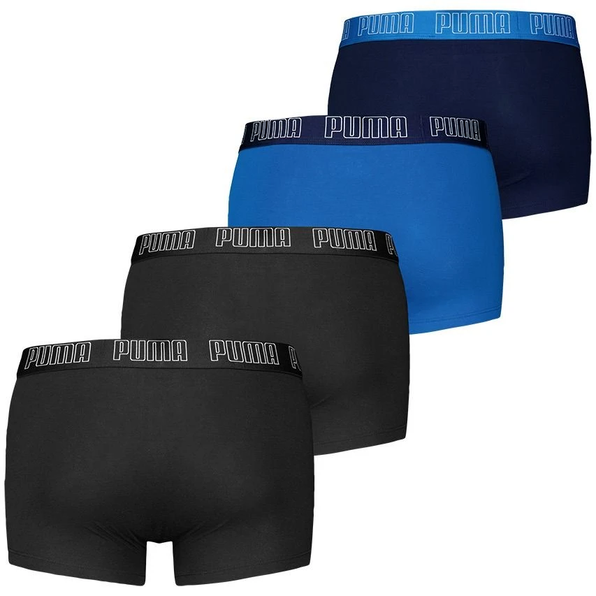 PUMA 4-pack Boxer Trunks Everyday Zwart & Blauw 2 PUMA 4-pack Boxer Trunks Everyday Zwart & Blauw - Afbeelding 2