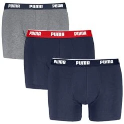 PUMA Comfort Stretch 3-pack Boxers Blauw & Grijs
