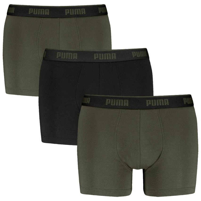 PUMA Comfort Stretch 3-pack Boxers Groen & Zwart 1 PUMA Comfort Stretch 3-pack Boxers Groen & Zwart