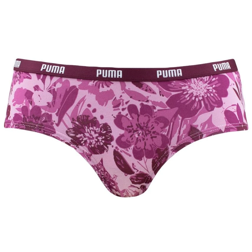 PUMA Dames 3-pack Hipsters Printed Paars & Roze 5 PUMA Dames 3-pack Hipsters Printed Paars & Roze - Afbeelding 5