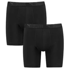 PUMA Sport 2-pack Microfiber Long Boxers Zwart