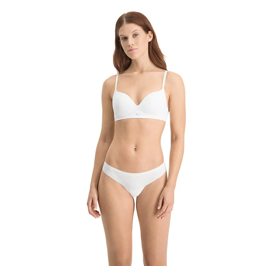 PUMA Dames 2-pack Microfiber Strings Seamless Wit 2 PUMA Dames 2-pack Microfiber Strings Seamless Wit - Afbeelding 2