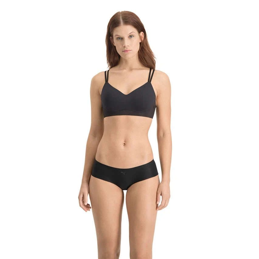 PUMA Dames 2-pack Microfiber Hipsters Seamless Zwart 2 PUMA Dames 2-pack Microfiber Hipsters Seamless Zwart - Afbeelding 2