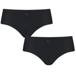 PUMA Dames 2-pack Microfiber Hipsters Seamless Zwart