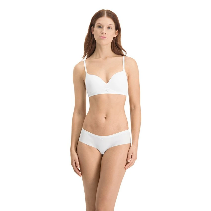 PUMA Dames 2-pack Microfiber Hipsters Seamless Wit 2 PUMA Dames 2-pack Microfiber Hipsters Seamless Wit - Afbeelding 2