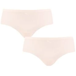 PUMA Dames 2-pack Microfiber Hipsters Seamless Roze