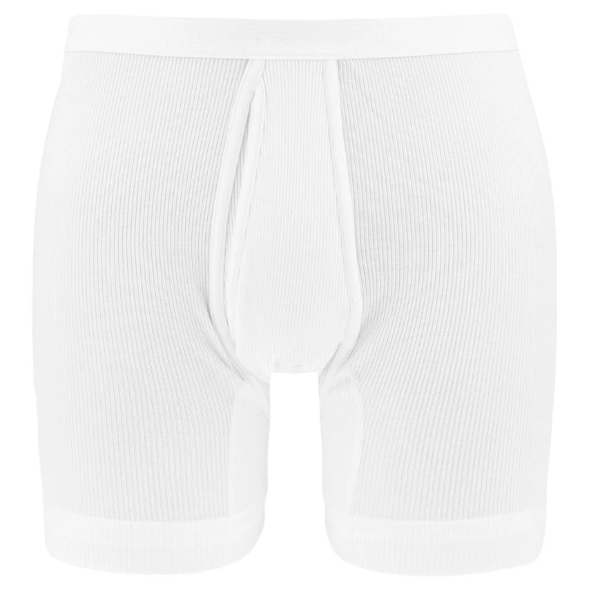 Schiesser Original Classics Long Boxer Dubbelrib Wit 1 Schiesser Original Classics Long Boxer Dubbelrib Wit