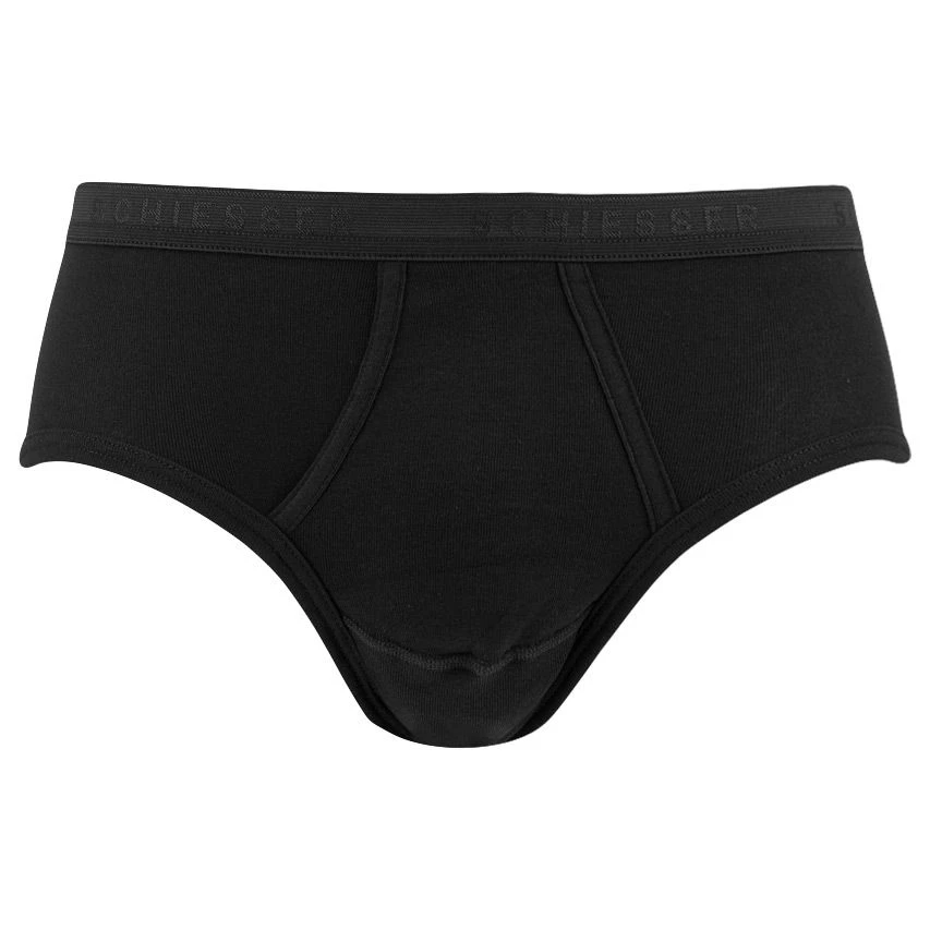 Schiesser Original Classics 2-pack Sport Herenslips Dubbelrib Zwart 2 Schiesser Original Classics 2-pack Sport Herenslips Dubbelrib Zwart - Afbeelding 2