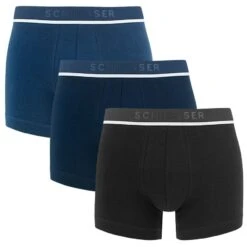 Schiesser 95/5 3-pack Boxers Classic Blauw & Zwart