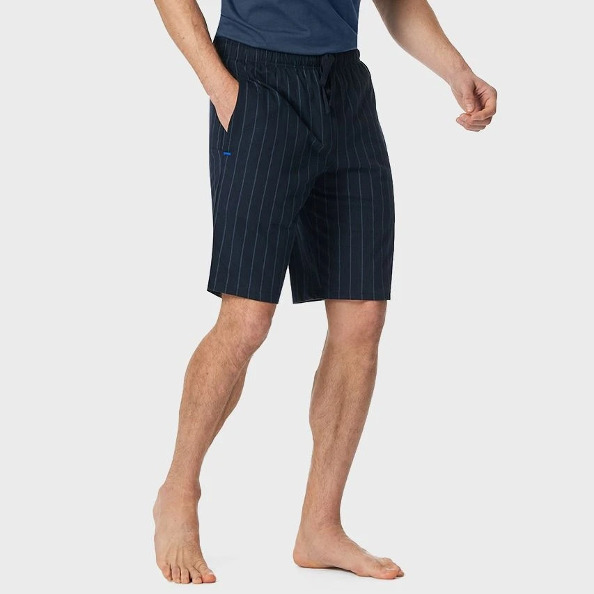 Schiesser Mix + Relax Pyjamabroek Kort Stripe Donkerblauw 2 Schiesser Mix + Relax Pyjamabroek Kort Stripe Donkerblauw - Afbeelding 2