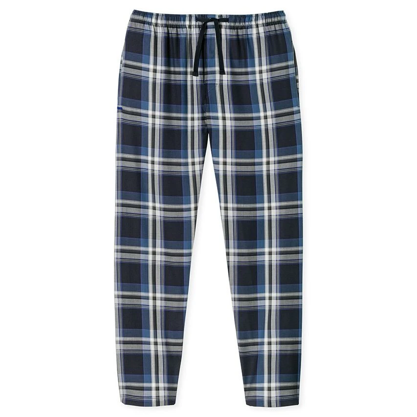 Schiesser Mix + Relax Woven Pyjamabroek Check Blauw 1 Schiesser Mix + Relax Woven Pyjamabroek Check Blauw