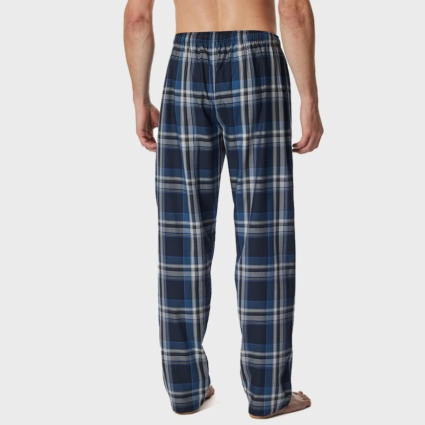 Schiesser Mix + Relax Woven Pyjamabroek Check Blauw 3 Schiesser Mix + Relax Woven Pyjamabroek Check Blauw - Afbeelding 3